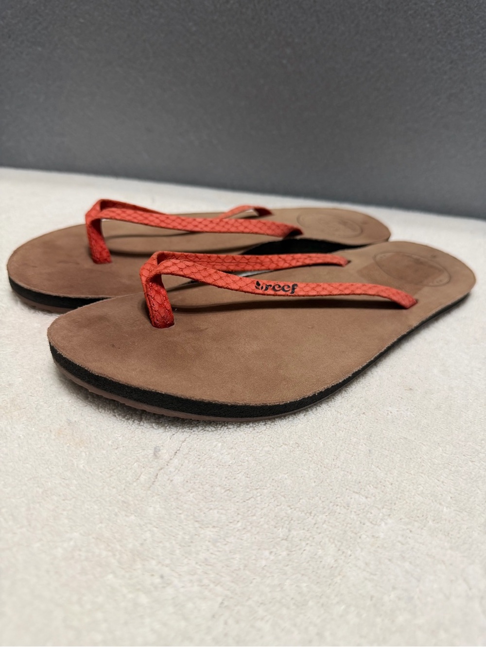 Reef Flip Flop Sandals s6 Women’s Brown/Orange - Picture 2 of 8